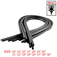 2025 Kction venta al por mayor mejor venta reemplazo otros accesorios de coche 6mm Universal negro suave goma limpiaparabrisas recarga