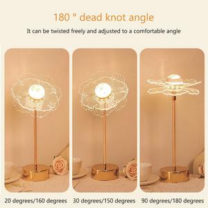 Lámpara LED de ambiente para dormitorio, artesanía artística, lámparas de escritorio de mariposa acrílica, pantalla ajustable de 180 grados para fiestas, Navidad, bodas - Product Image 2