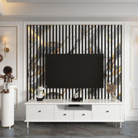 Panneau mural auto-adhésif cannelé insonorisant et imperméable à motif géométrique pour la maison, le bureau, la cuisine, la chambre et la salle de sport