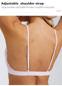<span class=keywords><strong>Sujetador</strong></span> tipo camiseta inalámbrico sexy al por mayor <span class=keywords><strong>para</strong></span> mujer, lencería con copas suaves triangulares que reducen el busto y realzan el pecho. - Product Image 3