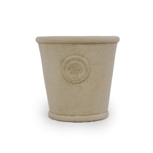 Maceta de Cerámica Estilo Americano, Ecológica, Color Gris Claro, con Relieve - Product Image 6