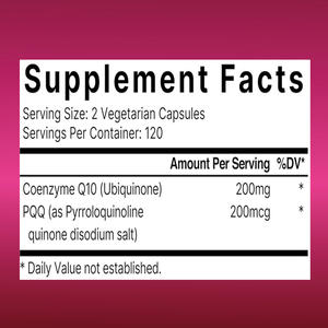 Coenzyme Q10 avec suppléments de formule personnalisables pour adultes soucieux de la santé PPQ L'usine OEM stimule l'énergie et le pouvoir antioxydant - Product Image 2
