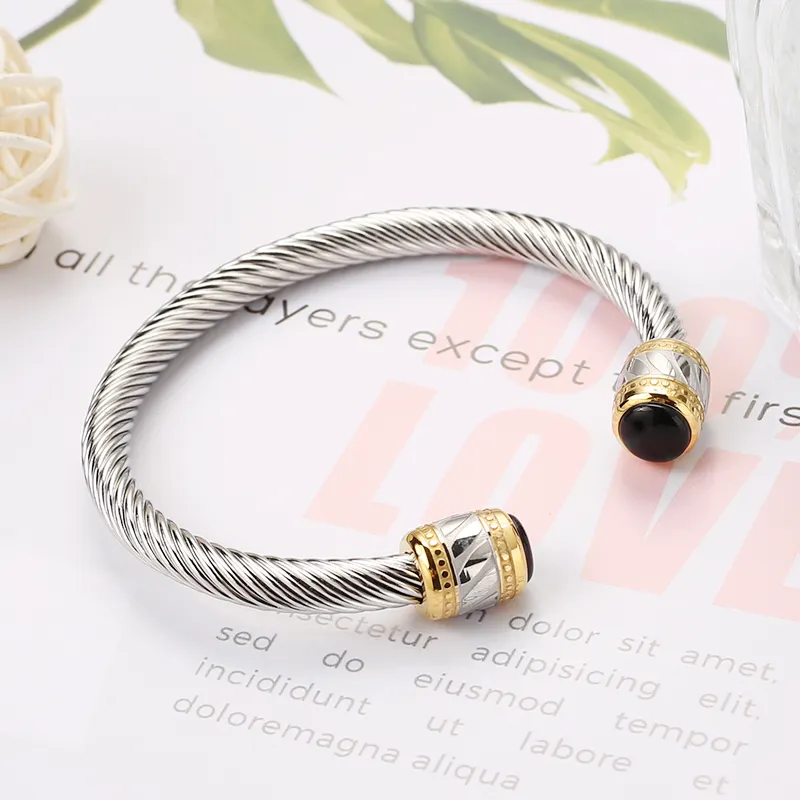 Adjustable Gold Silver Color Round Pear Cut Cuff Bangle Bracelet Women Wedding Bridesmaid GIft