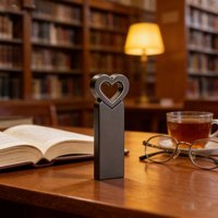Clé USB en métal en forme de cœur avec logo personnalisé 2.0 4 Go/8 Go/16 Go/32 Go avec boîte cadeau