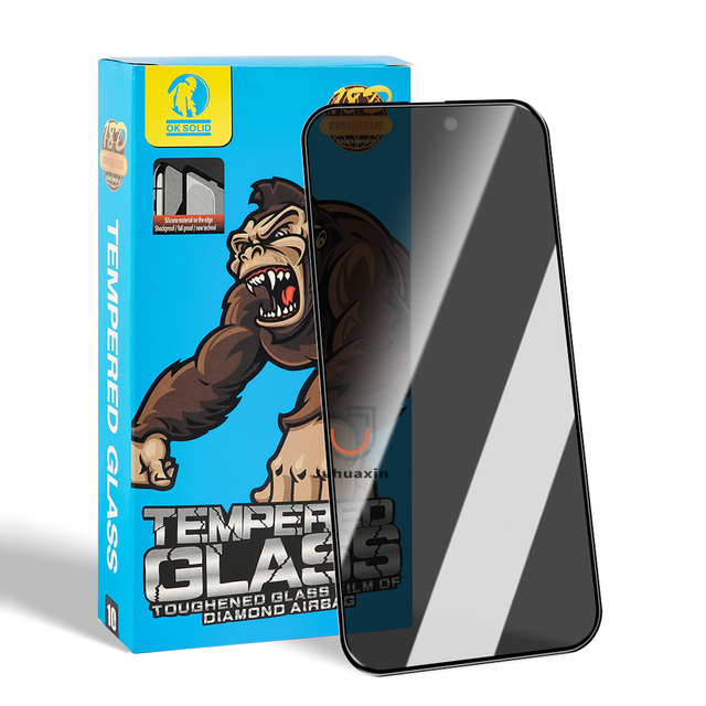 Kingkong 18D Anti-Peeping Privacy Tempered Glass Screen Protectors 9H Hardness Ultra Thin Full Coverage Film Mobile Phone