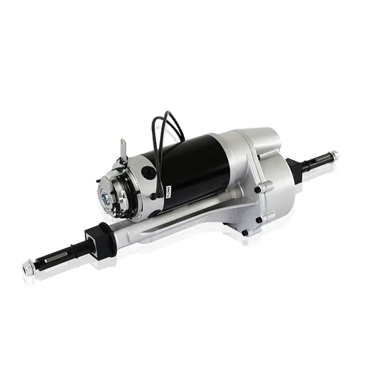 24V 800W Transaxle Dc Motor Listrik Motor Diferensial Listrik dengan Rem untuk Go Kart Axle Kit