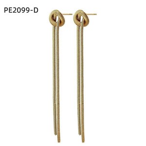 เอมี่ เอมี่ แฟชั่นต่างหูแบบห้อย PE2099 ดีไซน์พู่ชุบเงินสำหรับผู้หญิงเครื่องประดับปาร์ตี้สไตล์อินเทรนด์ - Product Image 2