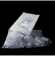 Sacs à glaçons de voyage en plastique transparent robuste de haute qualité, durables, portables et ouverts sur le dessus, de qualité alimentaire pour la vente en gros