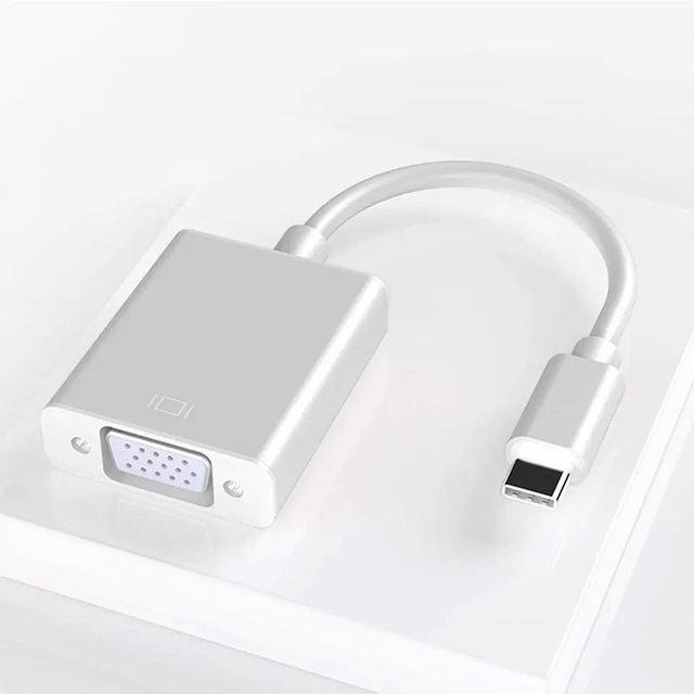 Premium USB C to VGA Female Converter Full HD 1080P DP Alt Mode Aluminum Shell Adapter for Notebook Smartphone Office Wholesale