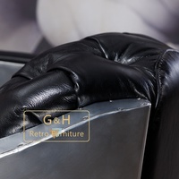 Chaise d'aviation Vintage, à œuf, noir, pour avion, Vintage, haute qualité