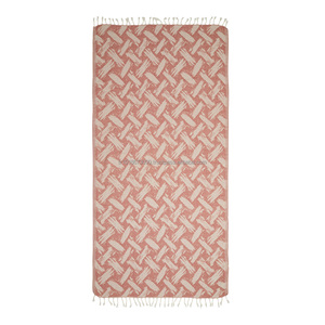 Harmony Clay <b>Turkish</b> <b>Towel</b> 100% Cotton Picnic Beach Blanket Bed Cover Multiple Use Jacquard Woven <b>Towels</b> - Product Image 6