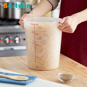 8 kg. Mờ vòng nhựa Polypropylene container lưu trữ thực phẩm với đo lường - Product Image 2