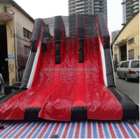 Grands nouveaux toboggans gonflables noirs trampolines rouges gonflables toboggan château de Bounce House avec installations récréatives