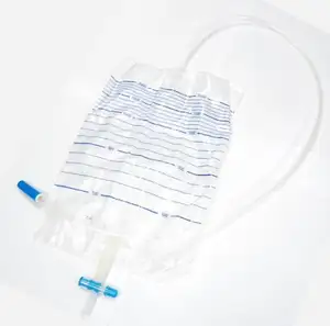 Adult Male Disposable Plastic Sterile 2000Ml Medical Urine Collection Drainage Bag for collecting urine