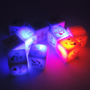 LED luminoso sexo dados que de juego de adultos par juego coqueteando tamiz postura dados juguetes sexuales para adultos - Product Image 3