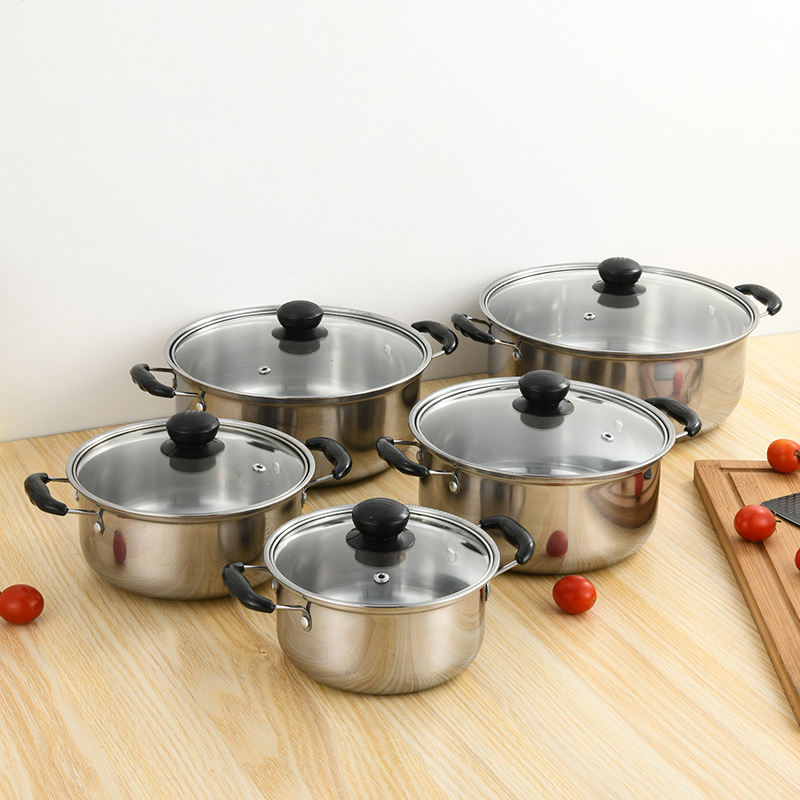 Manche noir-16-24cm Ensemble de 5 pièces 8 ensembles/boîte