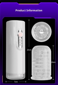 Flugzeug becher Adult <span class=keywords><strong>Male</strong></span> Mastur bator Teleskop Vibration Aussprache Automatisches Sexspielzeug 40/Box - Product Image 6