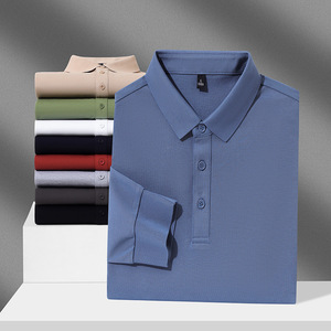 <span class=keywords><strong>Camicia</strong></span> con Base a maniche lunghe in tinta unita Business Casual di nuovo stile con POLO con collo plissettato di fascia alta - Product Image 3