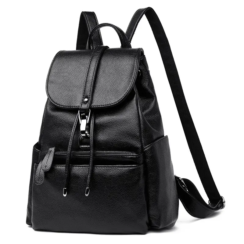 लड़कियों के लिए हॉट सेलिंग मिनी बैकपैक पर्स पर्स पर्स में पु चमड़े के बैकपैक बैग के साथ काले जलरोधी