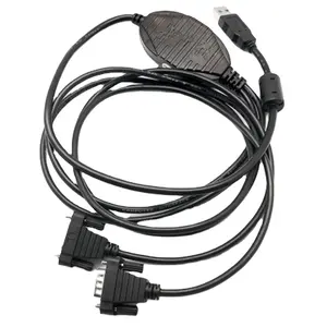 Convertidor Serial <span class=keywords><strong>USB</strong></span> 2.0 RS232 Profesional de 2 Puertos FTDI DB9 con LED RX/TX para Impresora, Transmisión de Datos de Alta Velocidad - Product Image 1