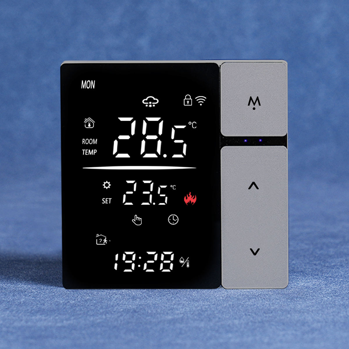 Gris 16A Chauffage électrique Pas de Wi-Fi