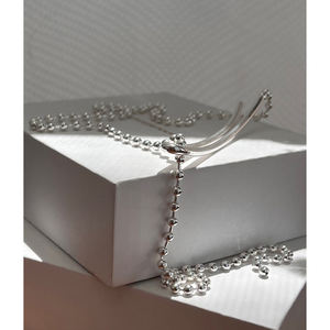 2022 New 2 Styles tragen U-Verschluss Perlen Kette Halskette Y-Form verstellbare lange Halsketten für Frauen Korean Chic Statement Schmuck - Product Image 6