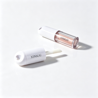 Tube de brillant à lèvres vide de 3,7 ml, en plastique ABS PETG, avec bouchon en forme de cœur, conteneur pour brillant à lèvres, logo personnalisé, flacon de brillant à lèvres cosmétique