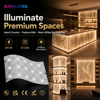 Feuille LED flexible avec lentille, super fine, personnalisée, pour éclairage intérieur, rétroéclairage de comptoir en marbre, sans points noirs