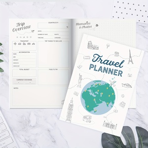 Journal de voyage non daté et organisateur de planificateur de voyage Journal guidé, vacances, Journal <span class=keywords><strong>du</strong></span> <span class=keywords><strong>voyageur</strong></span> - Product Image 4