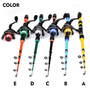 Newbility 1.5m 1.8m pêche Combo moulinet Kit complet <span class=keywords><strong>ligne</strong></span> de pêche leurres ensemble filature télescopique cannes à pêche - Product Image 2