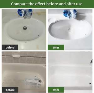 Paquete de 4 aerosoles de cerámica blanca <span class=keywords><strong>para</strong></span> reacabado de azulejos de bañera, Kit de pintura de encimera DIY <span class=keywords><strong>para</strong></span> pintura de revestimiento de fibra de vidrio de porcelana - Product Image 5