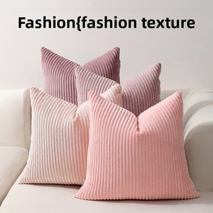 Housse de <span class=keywords><strong>coussin</strong></span> ChamXue, taie d'oreiller unie en velours côtelé, style nordique, carrée, pour canapé <span class=keywords><strong>et</strong></span> chevet, housses de <span class=keywords><strong>coussin</strong></span> décoratives - Product Image 3