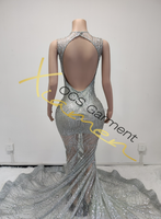 Robes de bal tendance Ocstrade, luxueuses, en strass, en tissu brillant transparent à mailles foncées, robes de bal élégantes 2024