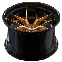 Jantes en fibre de carbone forgées Deep Dish Polish Chrome 5x127/5x114.3/5x120 de 18 à 22 pouces pour Mercedes/GTR/C8/Chevrolet Camaro