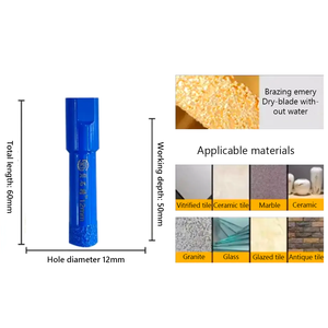 תעשייתי 12 מ "מ זווית brazing חור ראה אריח כלי קידוח יהלום קצת עבור פתרונות קידוח קלים - Product Image 2