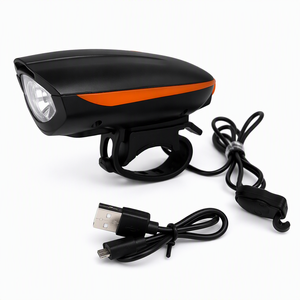 Bocina y Luz de Seguridad 7588 Recargable por USB, Luz Delantera LED con Botón Remoto para Manillar, Bocina y Luz para Bicicleta de Montaña, Carretera y Ciudad - Product Image 2