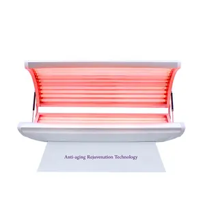 كبسولة تجميل بضوء أحمر أفقي C4 PDT, سرير مضاد للشيخوخة للبشرة ، جهاز علاج ضوئي ديناميكي لمراكز التجميل والعناية بالبشرة