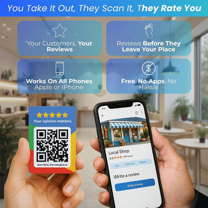 Carte NFC de haute qualité pour avis Google, avec fonction de lecture par téléphone et QR code, pour entreprises, évaluation 5 étoiles, en PVC, pour hôtels, restaurants, commerces de détail - Product Image 3