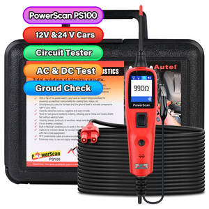 Testeur de circuit de batterie automobile Autel PowerScan PS100, kit de sondes de puissance, <span class=keywords><strong>12V</strong></span> 24V, outil de diagnostic du système électrique automobile - Product Image 1