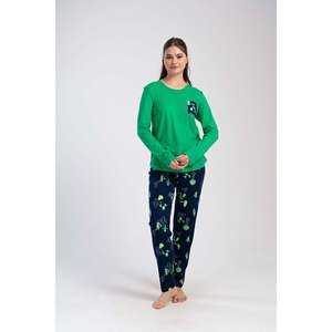 KADIN INTERLOK XXL O YAKA UZUN KOL ETEGI OVAL PIJAMA TAKIM - เยซิล - เยซิล - Product Image 1
