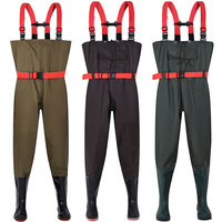 Shero HW06 Waders de chasse pour la chasse au canard, respirants, isolés, camouflage, néoprène, unisexe, avec bottes intégrées, imperméables, enduits de PVC