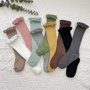 Gran oferta de fábrica, calcetines largos españoles <span class=keywords><strong>para</strong></span> niñas, <span class=keywords><strong>medias</strong></span> <span class=keywords><strong>para</strong></span> recién nacidos, calcetines largos, bonitos calcetines con volantes <span class=keywords><strong>para</strong></span> bebés y niñas pequeñas, calcetines hasta la rodilla con volantes - Product Image 3