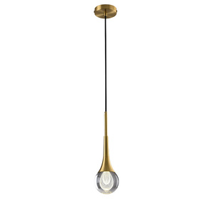 Modern Minimalist All-Copper Crystal Pendant <b>Light</b> Luxury Small Lamp Fixture Long Hanging Wire for Bedroom Bedside Pendant <b>Light</b> - Product Image 5