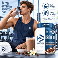Poudre d'isolat de protéines de lactosérum hydrolysées, saveur chocolat, BCAA, shake protéiné, nutrition sportive, OEM, marque privée, vente en gros, usine