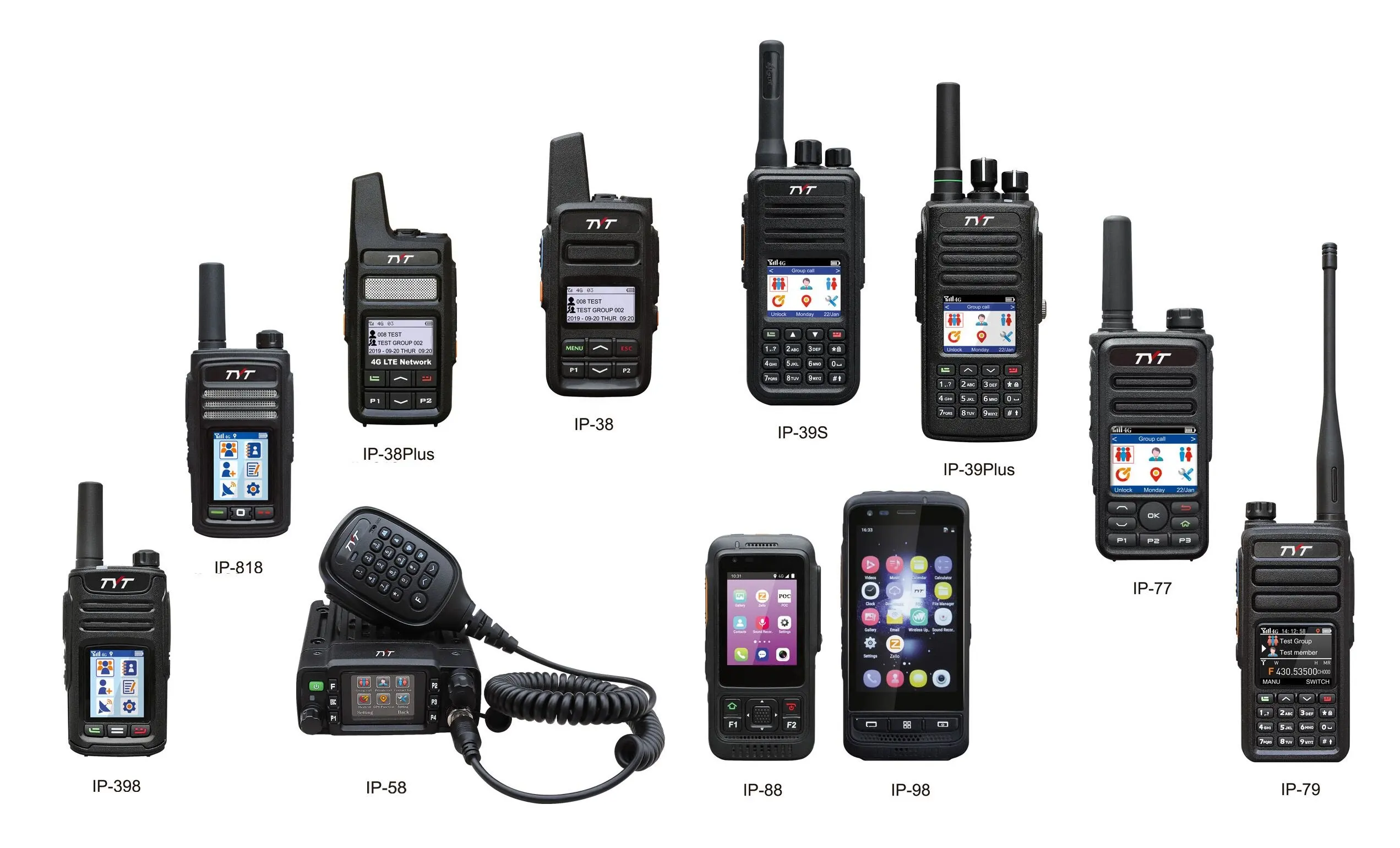 TYT IP79 4G LTE walkie talkie com cartão SIM GSM POC Rádio Global 100 KM Faixa com gps zello walkie talkie android