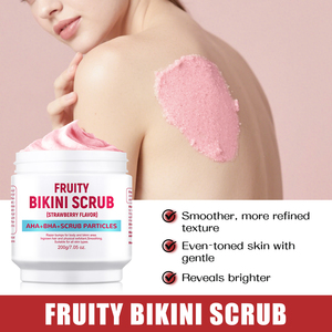 Crema Herbal para el Cuidado de la Piel, Exfoliante Corporal, Exfoliante para Partes Íntimas y Bikini, Gel de Baño Facial Perfumado con Manteca de Karité Vegana y Limón - Product Image 3
