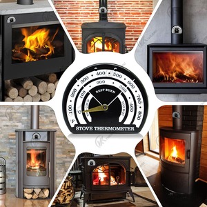 薪ストーブ暖炉用マグネット表面ダイヤル温度計薪ストーブパイプのバイメタル温度測定 - Product Image 6