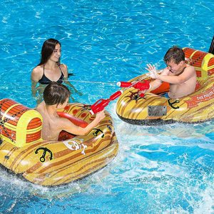 Inflatable <b>Pirate</b> <b>Ship</b> Float For Kids With Water Spray Pool <b>Toy</b> 111x105x76cm Outdoor Play - Product Image 3