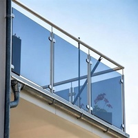 EKOO Poteau de fixation en verre pour balustrade intérieure en acier inoxydable de haute qualité pour balcon