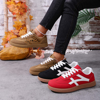 Chaussures d'entraînement minimalistes allemandes de style occidental pour femmes grandes tailles 2026, color-block, bout rond, respirantes, légères, printemps